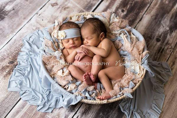 ヴィンテージでナチュラルなNewbornフォトに!ナチュラルカラーのバスケットスタッファー