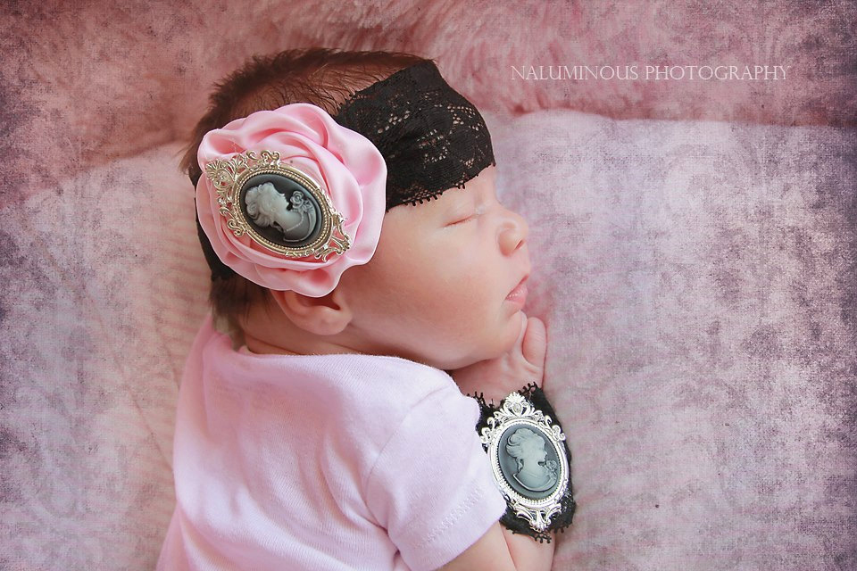 Newbornフォト★ギフトにも!シフォンチュチュブルマ・ヘッドバンド・カフス&サッシュセット