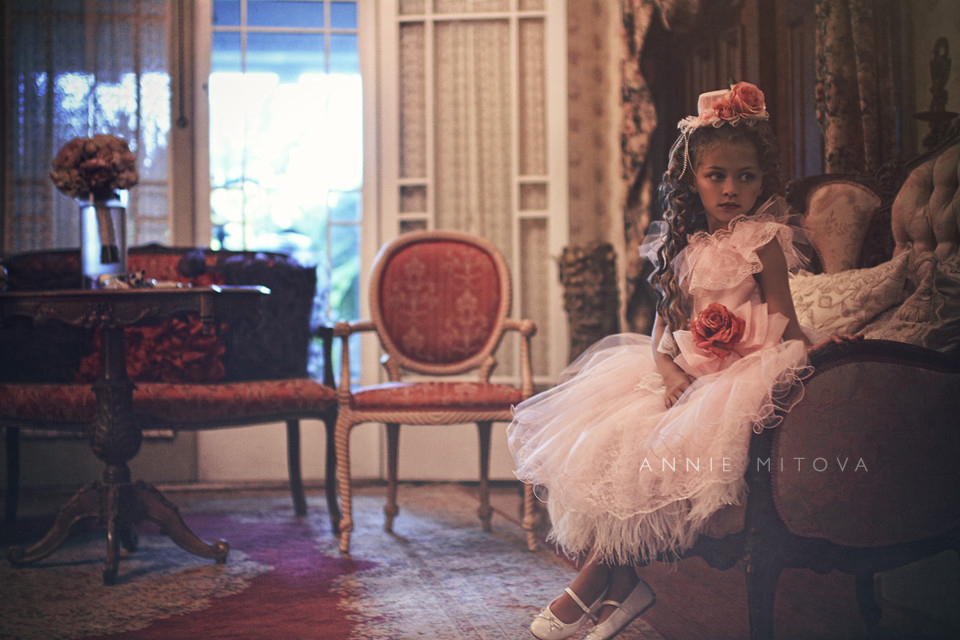 〜アナベル〜 オーストリッチフェザードレス「『Annabelle』 Girls Ostrich Feather Dress」1歳から12歳