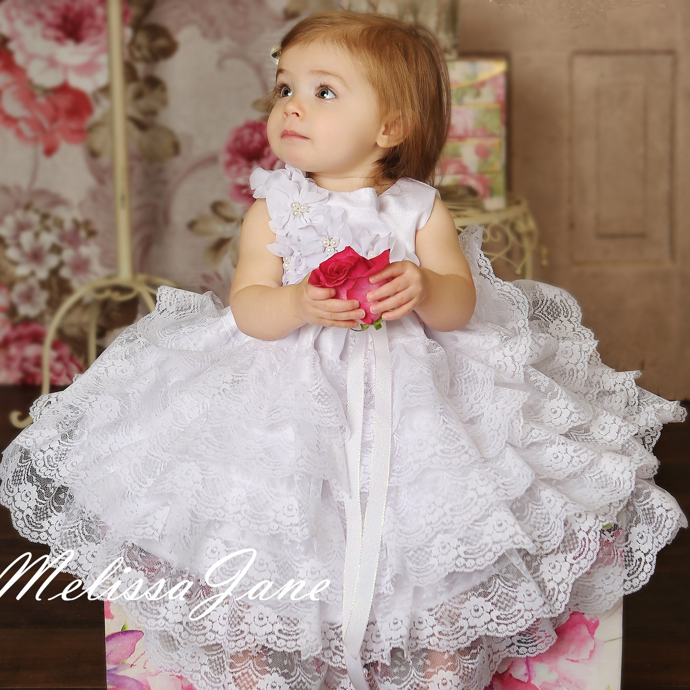 プリンセスになれる純白のドレス「Be My Baby Princess White Dress」0歳から2歳