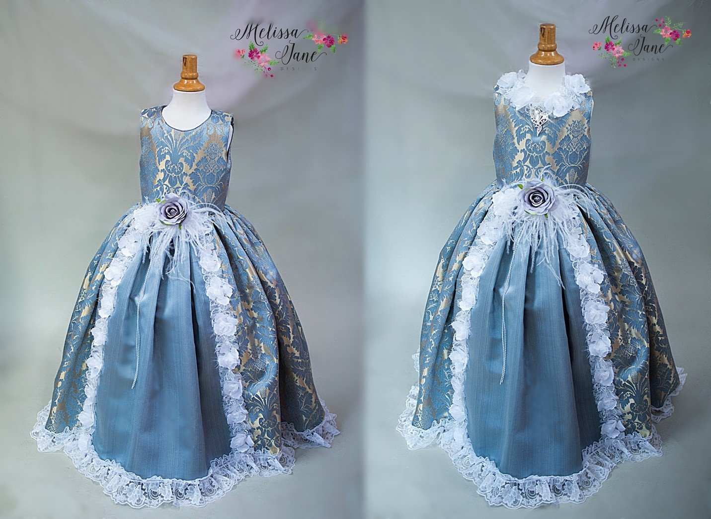 雪の女王風ドレス「Frozen In time Girls Dress」2歳から10歳