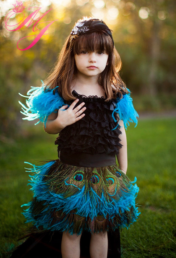 孔雀の情熱「Peacock Passion Girls Dress」1歳から6歳