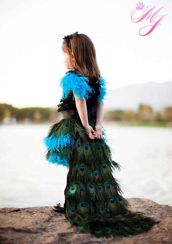 孔雀の情熱「Peacock Passion Girls Dress」1歳から6歳