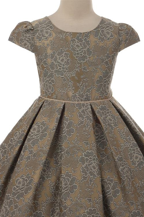シンプルコレクション〜シャンティジャカードドレス「Simple collection - Chantilly Jacquard Dress」2歳から12歳
