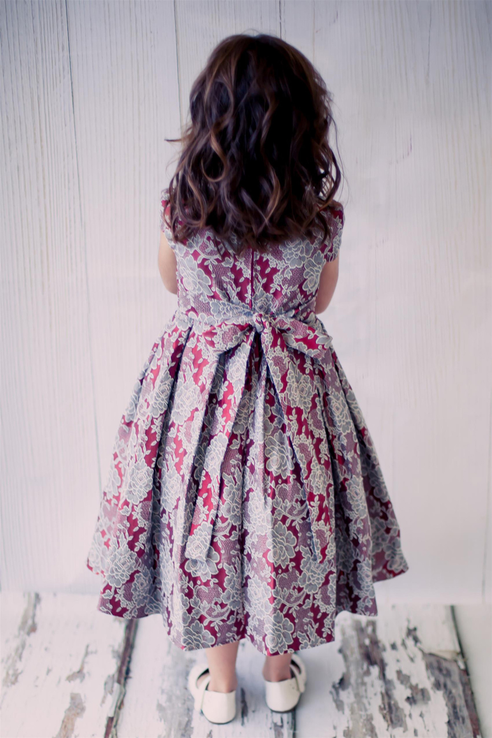 シンプルコレクション〜シャンティジャカードドレス「Simple collection - Chantilly Jacquard Dress」2歳から12歳