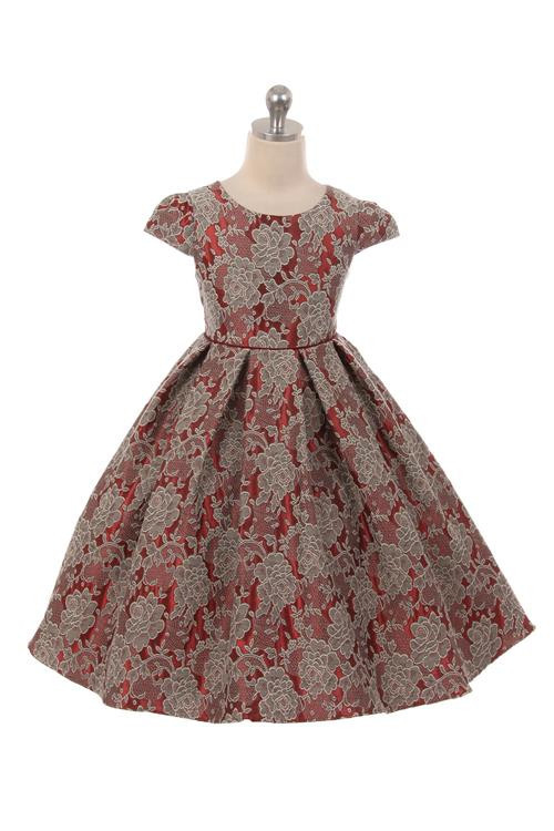 シンプルコレクション〜シャンティジャカードドレス「Simple collection - Chantilly Jacquard Dress」2歳から12歳