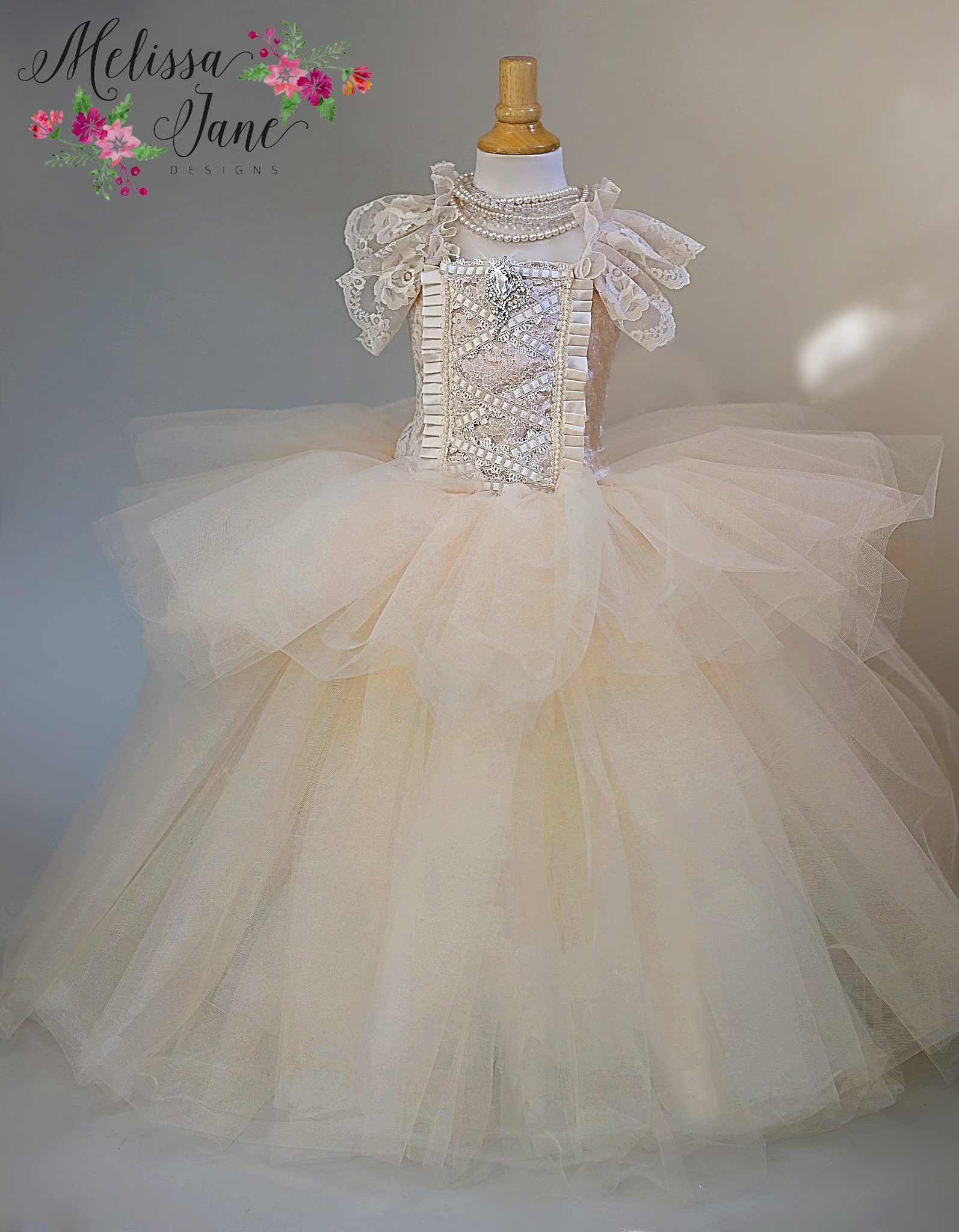 眠れる森の美女~美しいチュールドレス「Sleeping Beauty - Girls Tulle Exquisite Dress」2歳から12歳