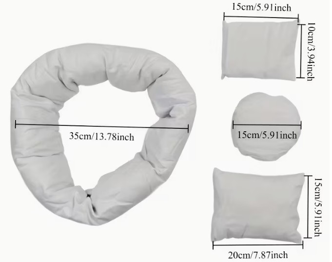 ニューボーンフォト 撮影小物 撮影小道具 撮影用 ベビークッション ４点セット ポージングクッション ドーナツクッション スタッファー