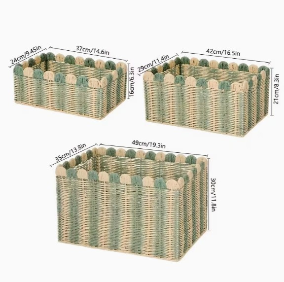 ニューボーンフォト 撮影小物 撮影小道具 撮影用ベビーバスケット ペーパーロープウーブンバスケット ３サイズ