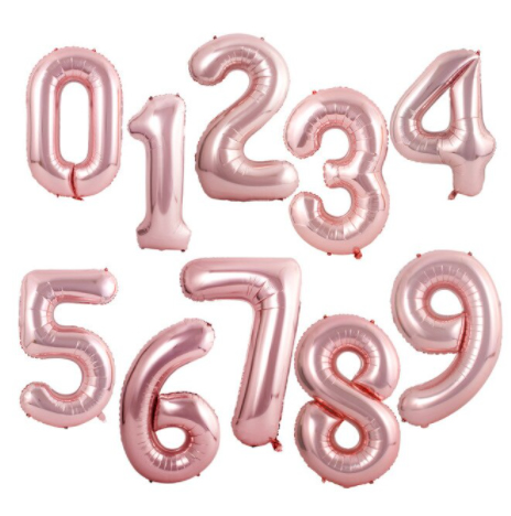 バルーンナンバー☆数字風船１６<ローズピンク>「sweet sixteen（スイートシックスティーン、スイート１６）」