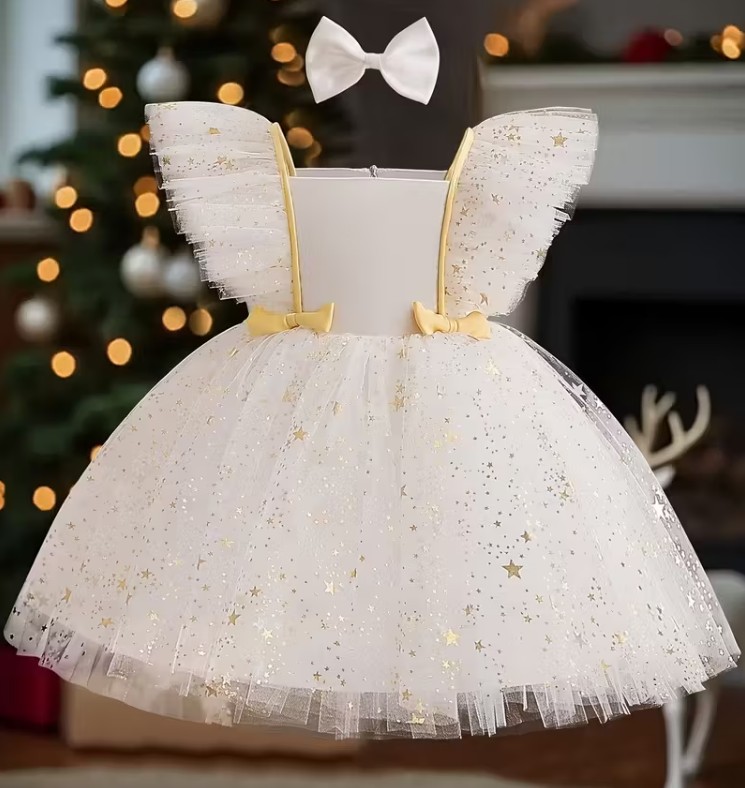 きらきらチュールパーティードレス