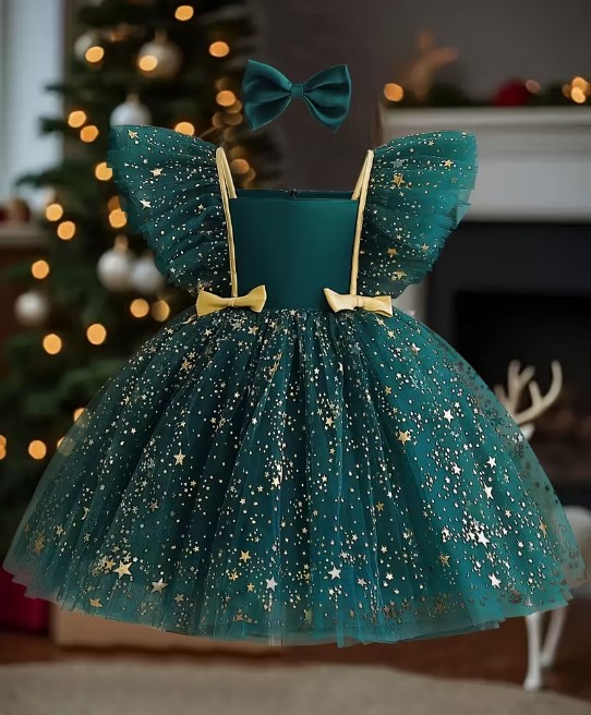 きらきらチュールパーティードレス