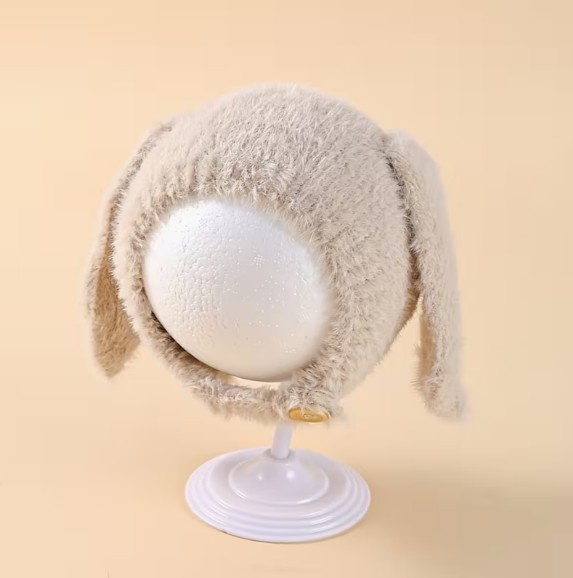 ニューボーンフォト 撮影小物 撮影小道具 ベビー帽子 ニットキャップ ニット帽 耳付き いぬ