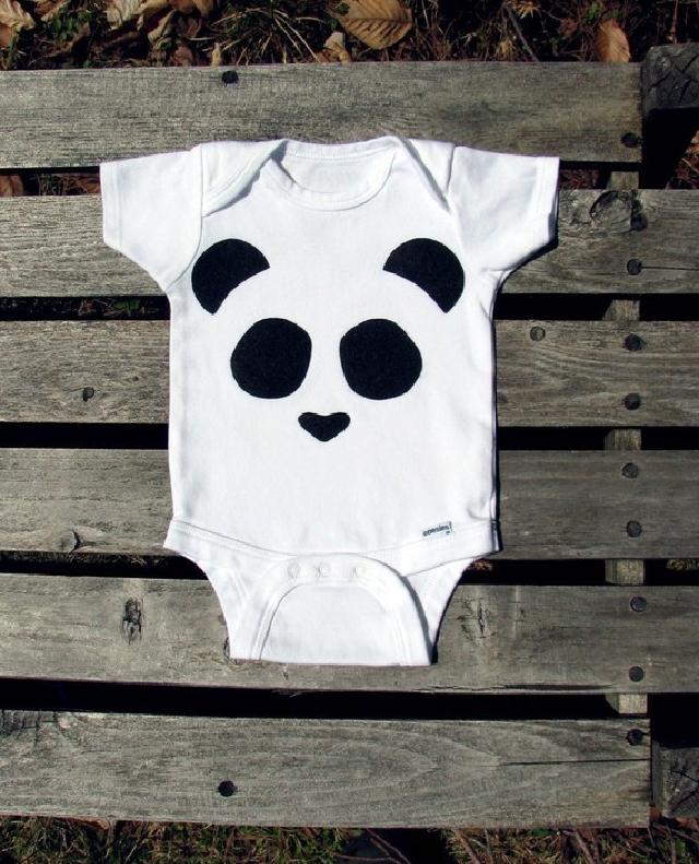 パンダ柄ロンパース♪可愛いくておもしろい海外デザイン♪ Newborn-24months