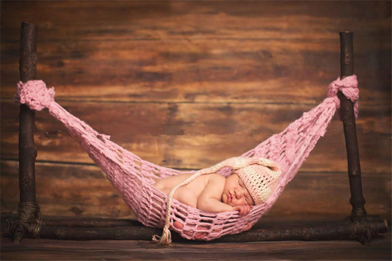 かぎ針編みのハンモック♪かわいいピンク Newborn-6Months Baby