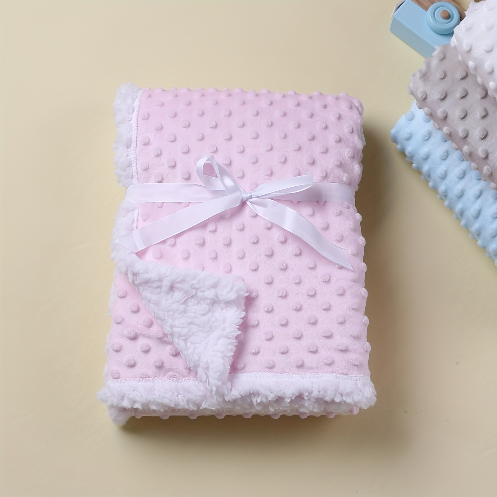 ニューボーン ブランケット ふわふわ ソフトボア 出産祝い ベビー毛布 厚手 かわいい 防寒 100×75cm