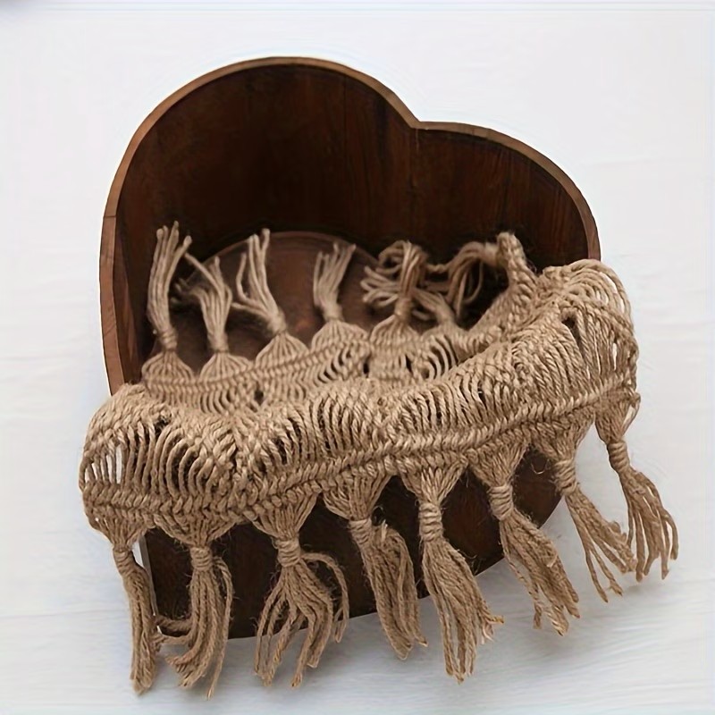 ハート型木製フォトプロップボックス ブラウン