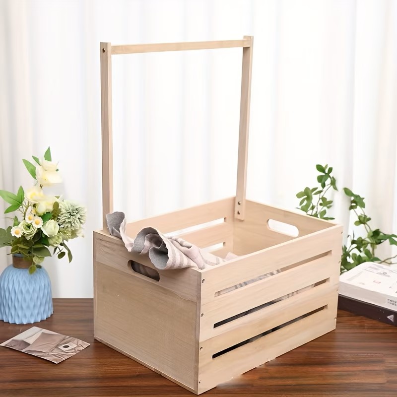 ハンガー付きウッドボックス 組み立て式