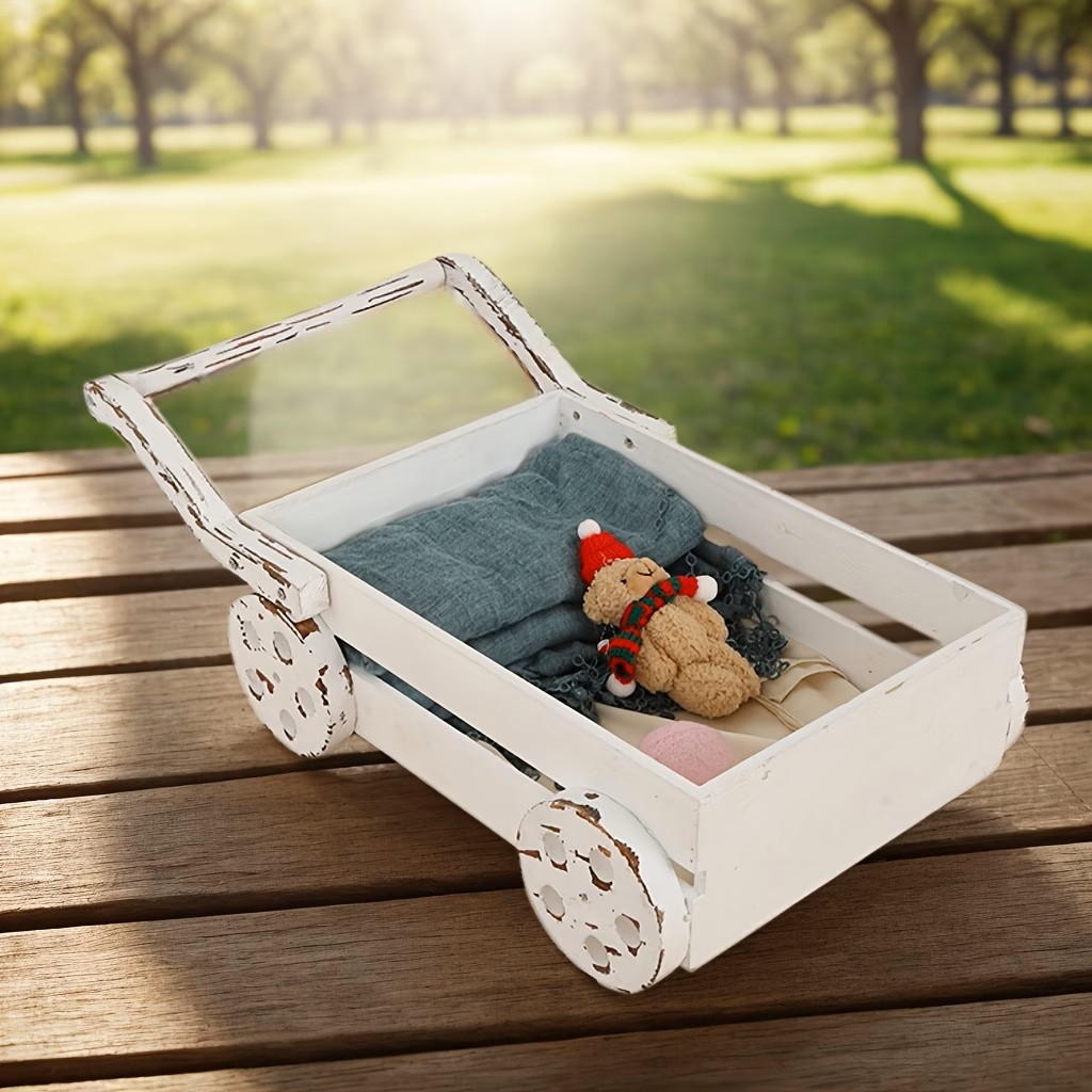 組み立て式レトロスタイル木製ハンドカート