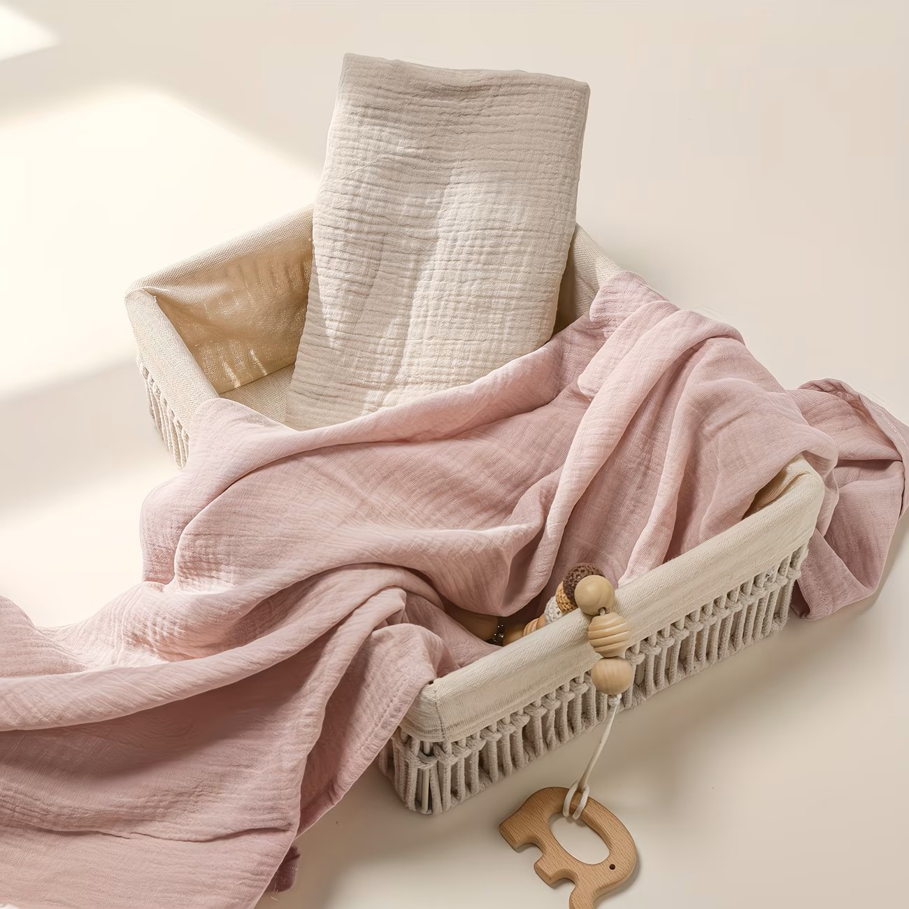 モスリンコットンブランケット 約95×100cm ２枚組