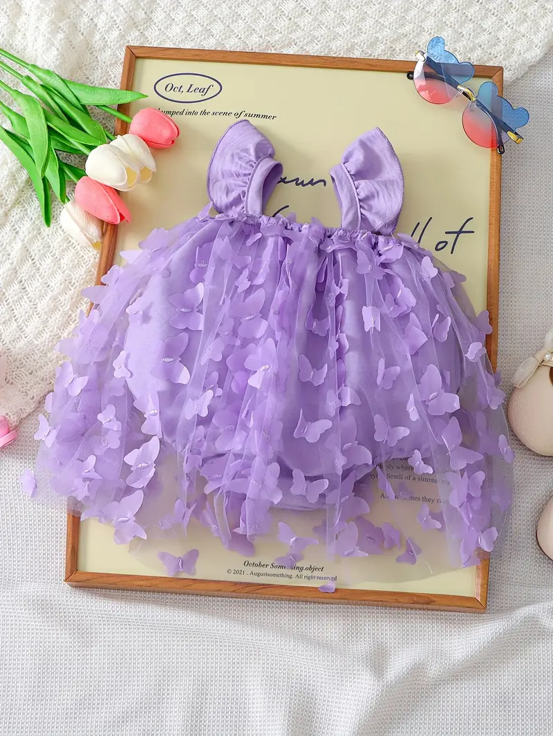 ラベンダーバタフライドレス