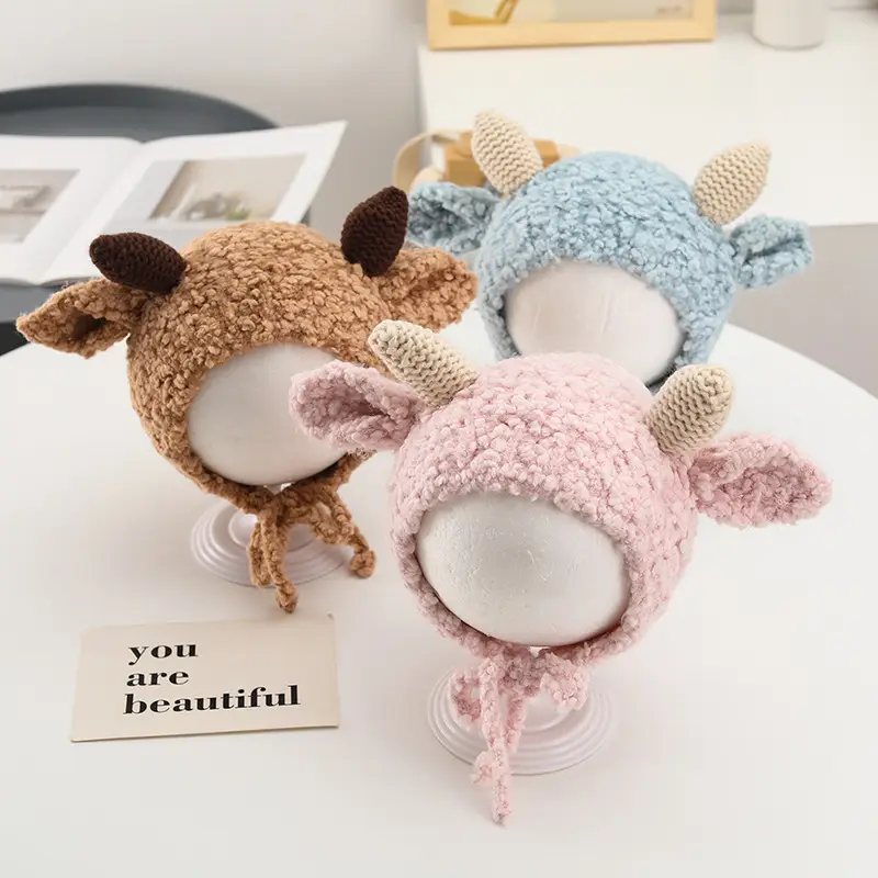 ニットキャップ ニット帽  耳付き ひつじ やぎ