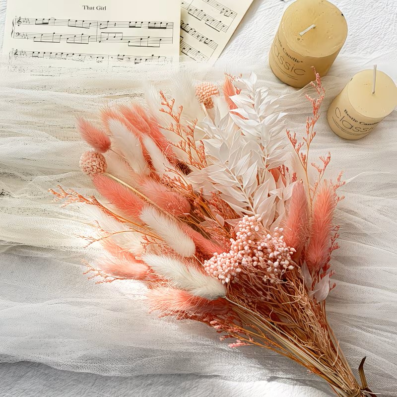 フェイクドライフラワーブーケ ピンク