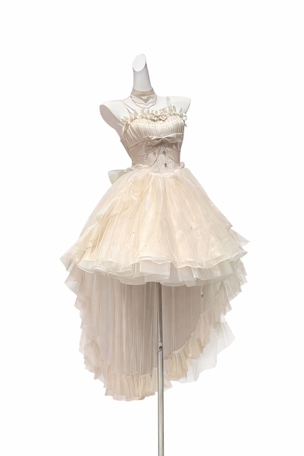 トレーン付きプリンセスドレス レイヤード