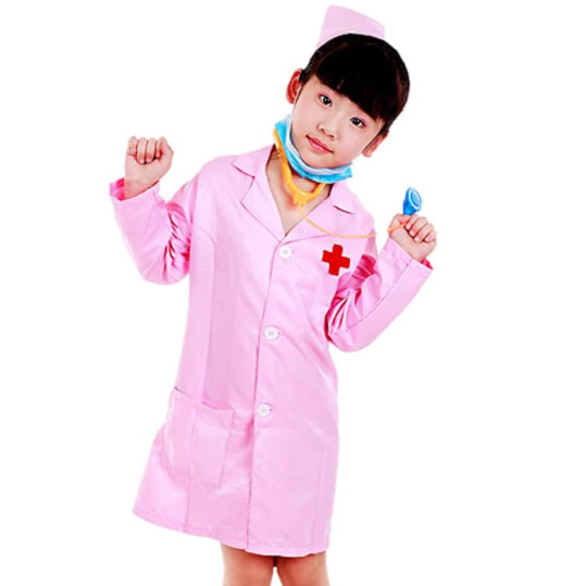 在庫sale ７０ Off こども ナース ドクター コスプレ コスチューム 看護師 衣装 ハロウィン ピンク 100 140 在庫あり