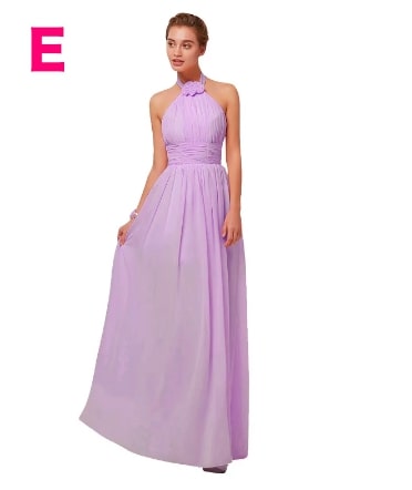 シフォン素材　Aラインのノースリーブパーティードレス ブライズメイドドレス<purple>