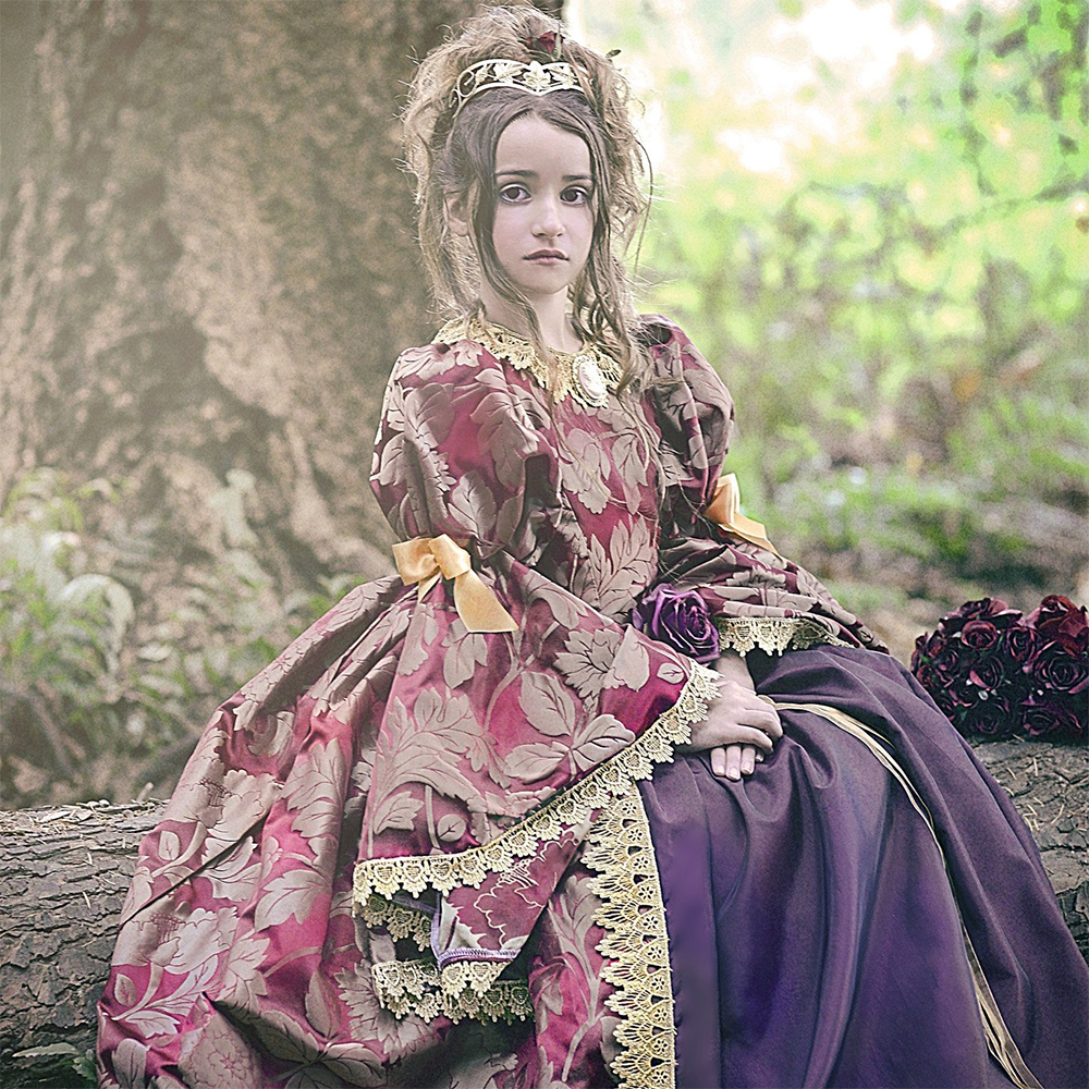 ルネッサンス ゴールドリーフドレス「Renaissance Gold Leaf Exquisite Girls Gown」2歳から12歳