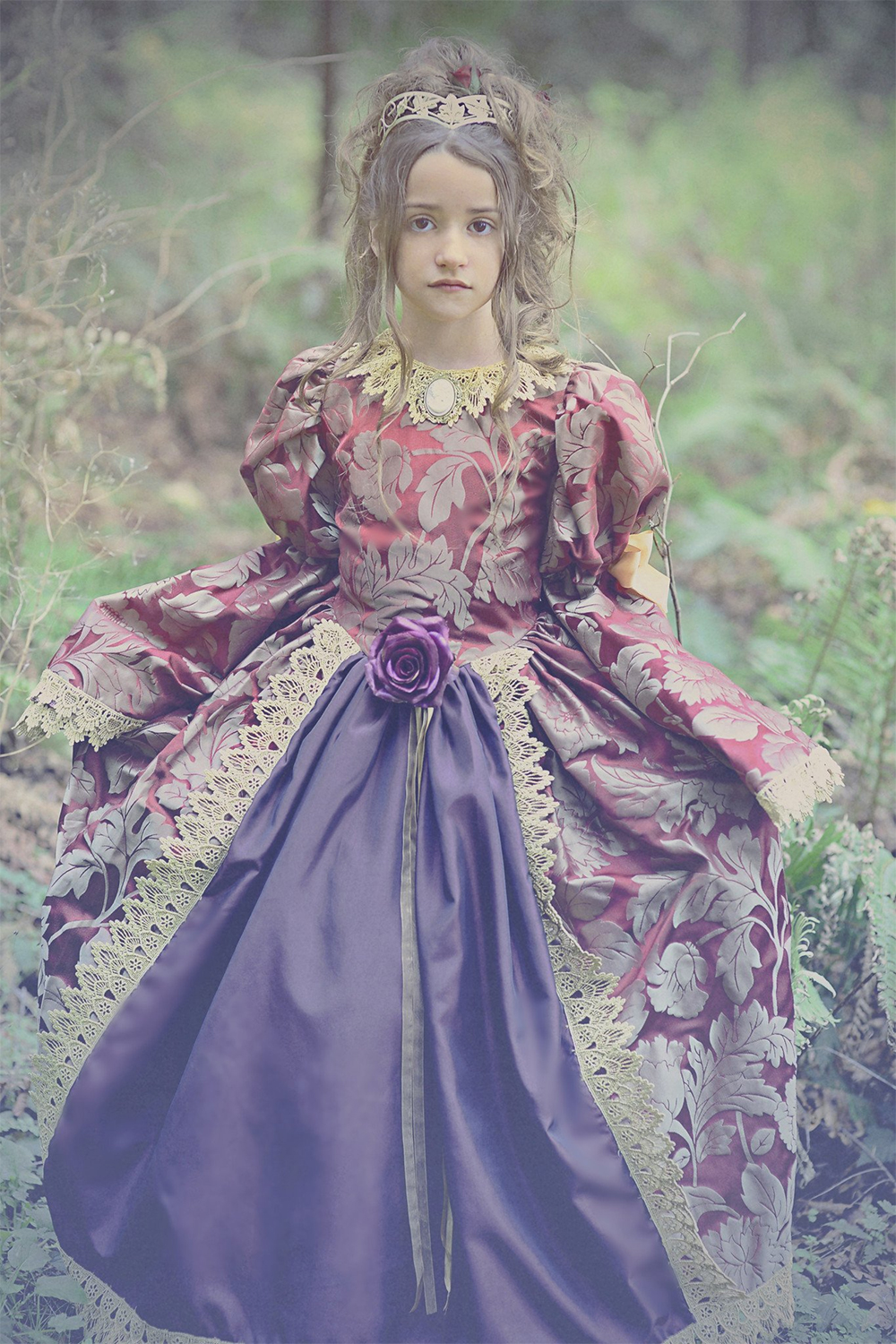 ルネッサンス ゴールドリーフドレス「Renaissance Gold Leaf Exquisite Girls Gown」2歳から12歳