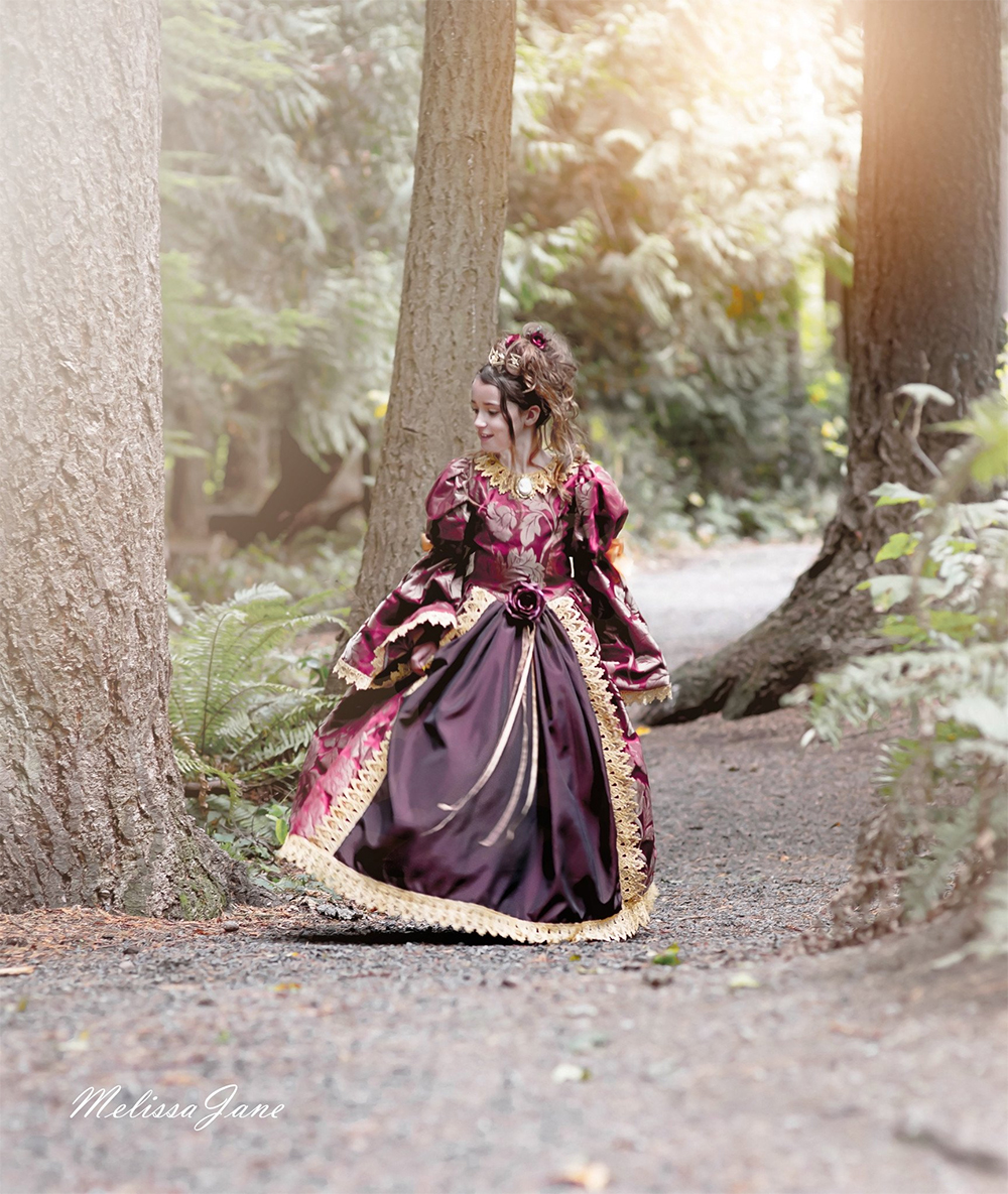 ルネッサンス ゴールドリーフドレス「Renaissance Gold Leaf Exquisite Girls Gown」2歳から12歳