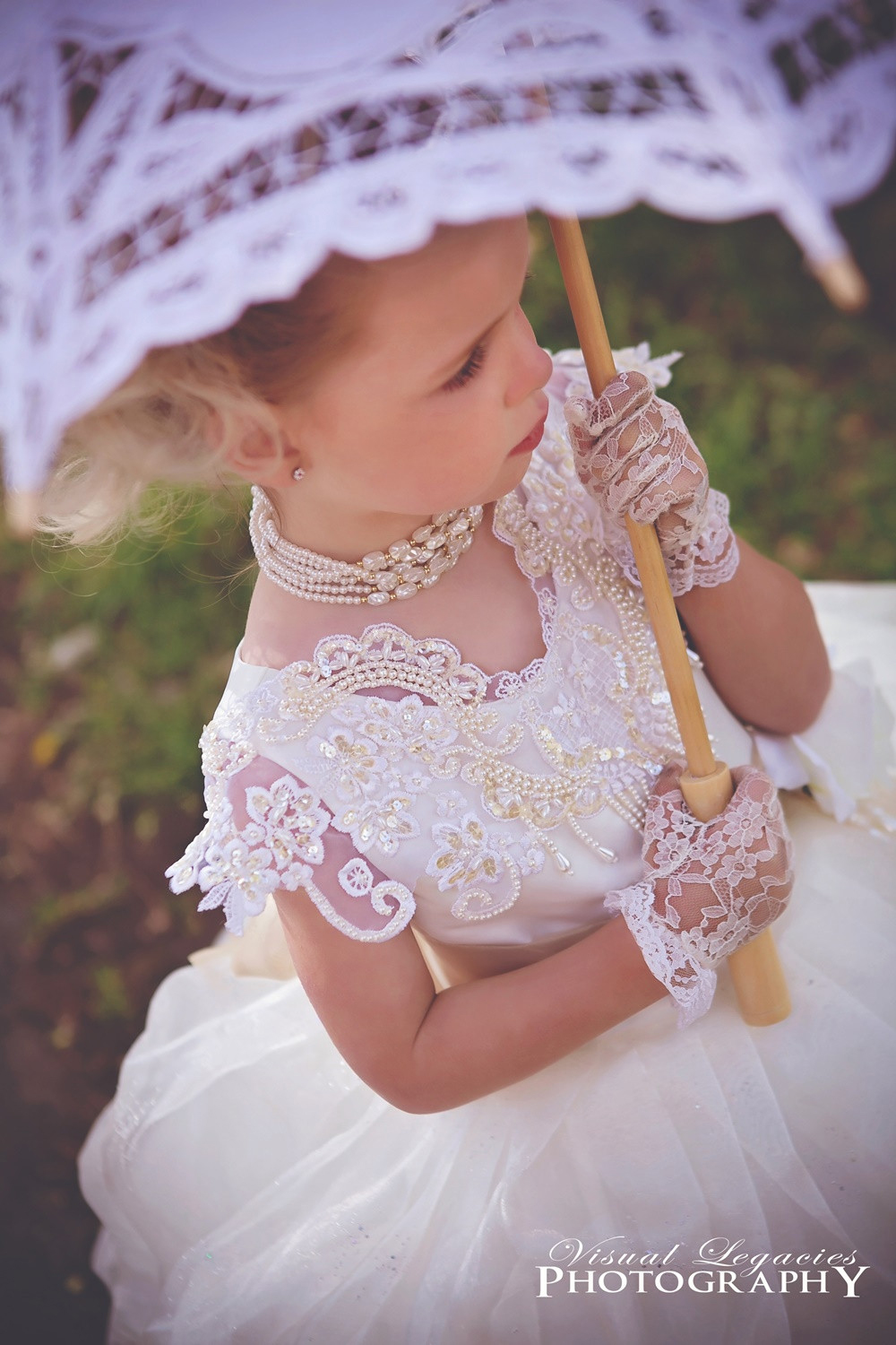 幻想的で上品なバブルドレス「Whimsical ClassyPickupBubbleFlowerGirlDress」1歳から14歳